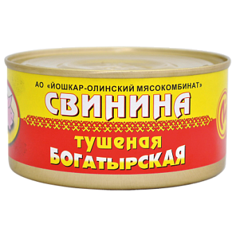 Консервы мясные Свинина тушёная богатырская №8, 325 г