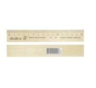 Линейка деревянная 15 см штрих-код (5617)