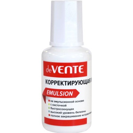 Корректирующая жидкость deVENTE, 20мл., эмульс.основа (156954)