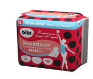 Прокладки "BIBI" Normal Soft, 5 капель, 14 шт., большая пачка