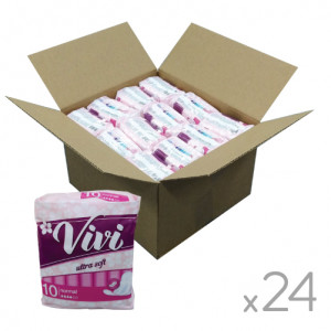 Гигиенические прокладки VIVI NORM ULTRA, 10 шт, 3 капли, короб 24 уп.