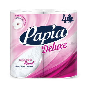 Туалетная бумага Papia Deluxe 4 слоя, 4 рул.
