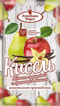 Кисель моментального приготовления со вкусом Яблока и груши с ароматом ванили, 30г