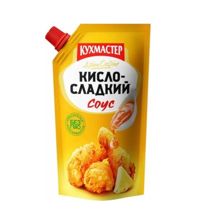 Соус КУХМАСТЕР Кисло-сладкий, 200 г (дой-пак)