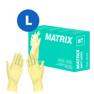 Перчатки латексные Soft Latex бежевые, размер L, 100 шт. (50 пар)