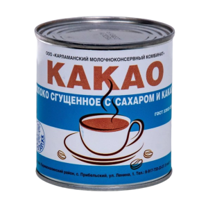 Сгущенное молоко с сахаром и какао МДЖ 7,5%, 370 г