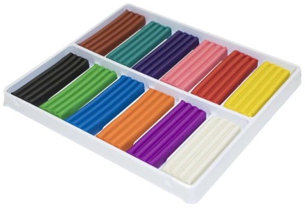 Пластилин 12 цв 180г ZOO, карт. кор.