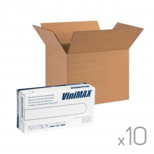 Перчатки виниловые ViniMax, размер S, 100 шт., короб 10 уп.