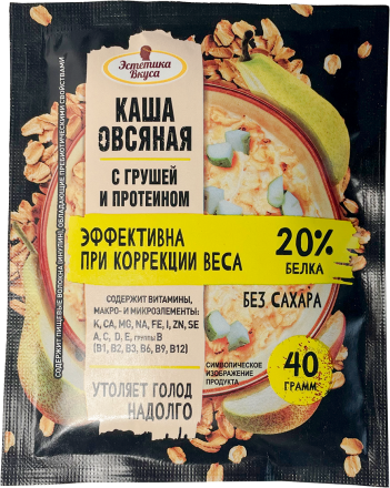 ЭВ Каша овсяная с грушей и протеином, 40 г