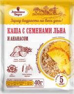 ЭВ Каша (хлопья овсяные, пшенные) с семенами льна и ананасом, 40 г