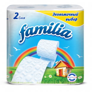 Туалетная бумага FAMILIA 2 слоя, 4 рул.