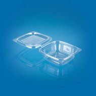 Одноразовая посуда Контейнер с крышкой (ПЭТ) 350 мл, квадратный, 1 шт.