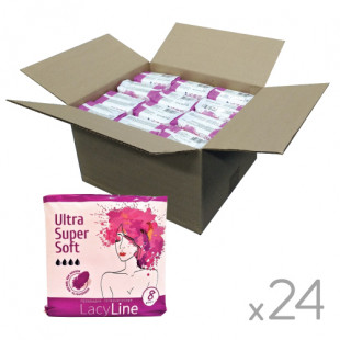 Гигиенические прокладки Vivi ULTRA SUPER SOFT, 4 капли 8 шт., короб 24 уп.