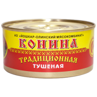Консервы мясные Конина тушёная традиционная №8, 325 г