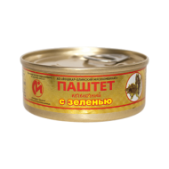 Консервы мясные Паштет печеночный с зеленью №1 с ключом, 100 г