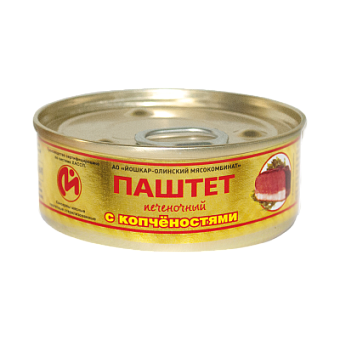 Консервы мясные Паштет печеночный с копчёностями №1 с ключом, 100 г
