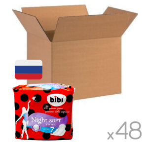Прокладки "BIBI" Night Soft 7 шт. 6 капель, Россия, короб 48 уп.