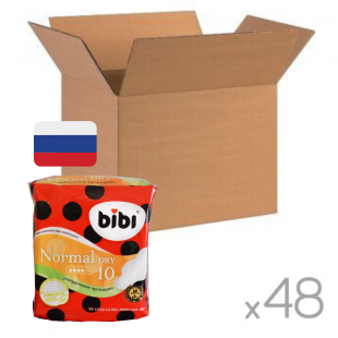 Прокладки "BIBI" Normal Dry 10 шт. 4 капли, Россия, короб 48 уп.