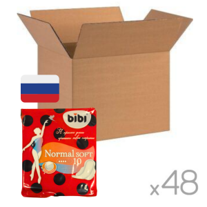 Прокладки "BIBI" Normal Soft 10 шт. 4 капли, Россия, короб 48 уп.