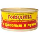 Консервы мясные Говядина с фасолью и луком №8, 325 г Консервы мясные Говядина с фасолью и луком №8, 325 г