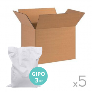 Стиральный порошок GIPO 3 кг (пакет без печати), усиленный короб 5 шт.