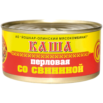 Консервы мясные Каша перловая со свининой №8, 325 г