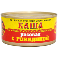 Консервы мясные Каша рисовая с говядиной № 8, 325 г