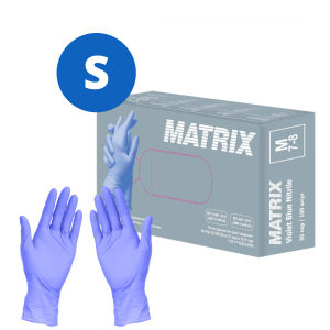 Перчатки нитриловые MATRIX Violet Blue Nitrile, размер S, 100 шт. (50 пар)