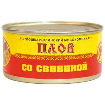 Консервы мясные Плов со свининой №8, 325 г