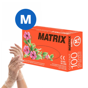 Перчатки виниловые MATRIX, размер M, 100 шт. (50 пар)