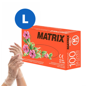 Перчатки виниловые MATRIX, размер L, 100 шт. (50 пар)