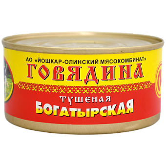 Консервы мясные Говядина тушёная богатырская, 325 г